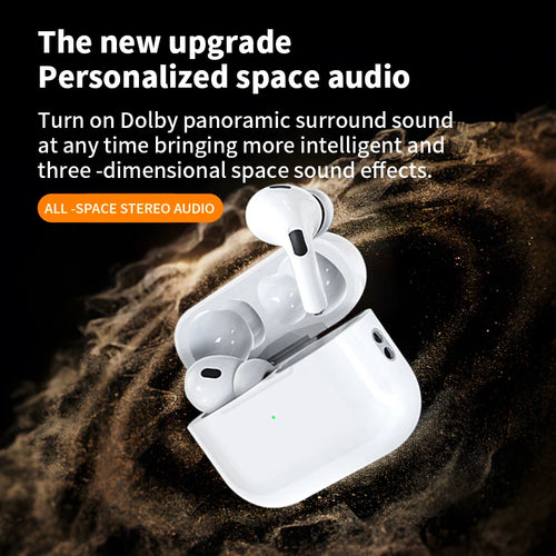 Auriculares inalámbricos Bluetooth Airs Pod con sonido estéreo de alta fidelidad y batería de larga duración para iPhone y Android.